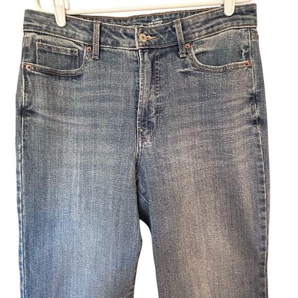 OLD NAVY O.G. Loose Women’s Straight Leg High Rise Blue Denim Jeans Size 12 - Picture 3 of 11